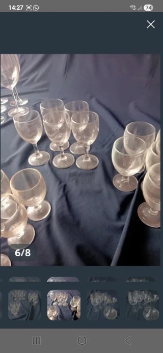Lote de copas de cristal