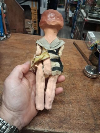 Muñeca Pepona Papel Maché Antigua