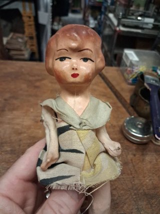 Muñeca Pepona Papel Maché Antigua