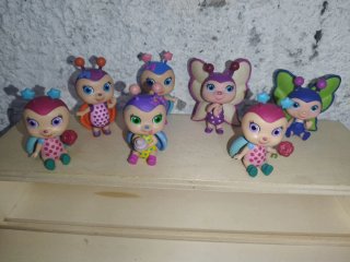 Set 7 Mini Personaggi Insetti Farfalle
