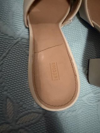 Sandalias Lefties Tacón Beige Talla 41