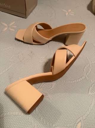 Sandalias Lefties Tacón Beige Talla 41