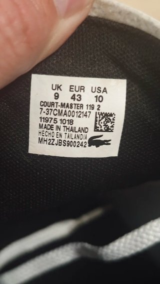 Zapatillas Lacoste Blancas y Negras