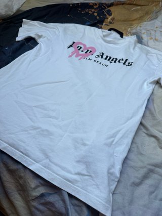 T-shirt Palm Angels cuore rosa
