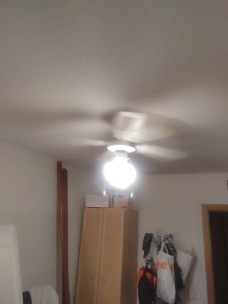 Lámpara ventilador de techo blanca