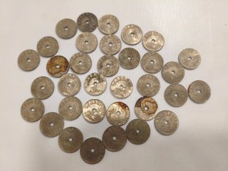 Lote monedas antiguas españolas 1927, 1934, 1937