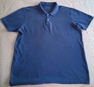 Lote 2 polos algodón TEX azul y fucsia Talla L XL