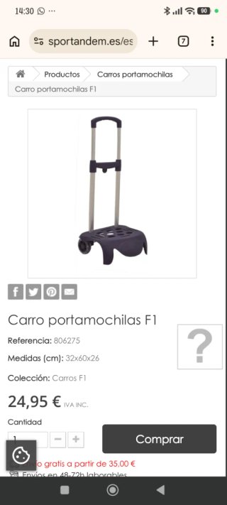 Carro Portamochilas F1 Sporttandem