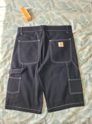 Carhartt W32 Pantalones Cortos Carpintero Negros