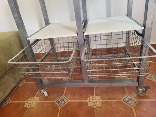Mueble auxiliar cocina metal y madera