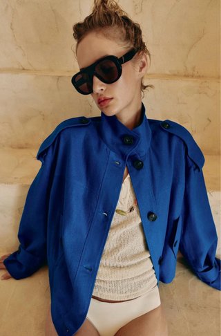 Cazadora Zara Azul Talla L