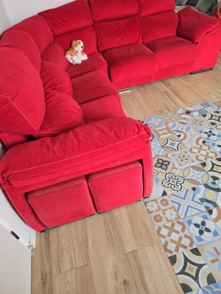 Sofá Rinconero Rojo