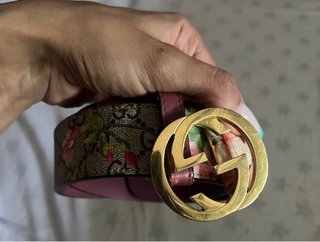 Cintura Gucci Bloom 80cm Oro Multicolor