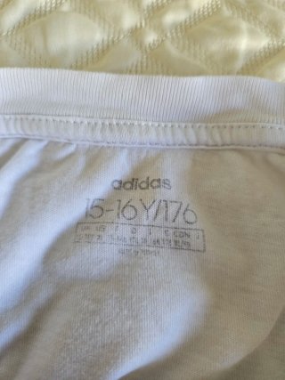 T-shirt Adidas Bianca 3-Stripes Taglia 15-16