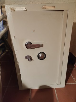 Caja Fuerte Metálica Gris/Blanca