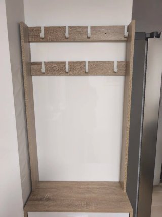 Perchero zapatero madera y blanco