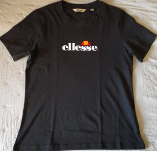Camiseta corta MUJER. "Ellesse". Negra. Talla S