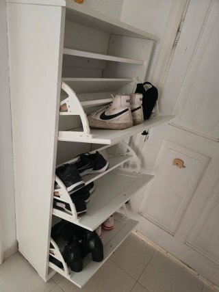 Zapatero recibidor Ikea blanco