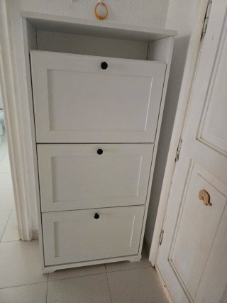 Zapatero recibidor Ikea blanco