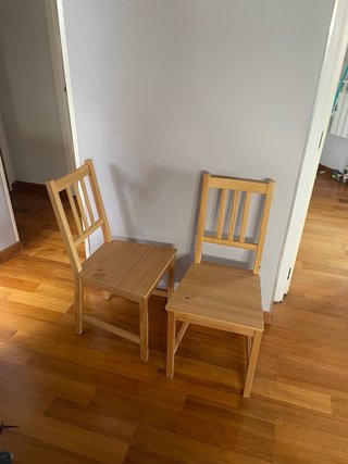 2 Sillas de Madera Ikea Marrón