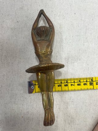 Figura Art Déco Bailarina Bronce Antigua