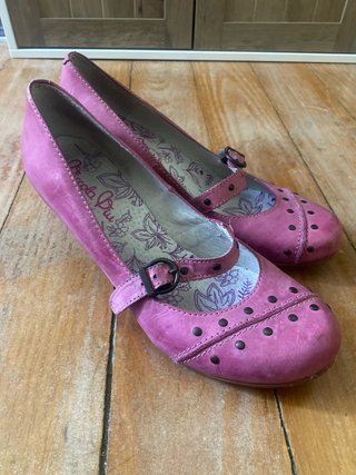 Zapatos rosas tacón mary jane talla 39
