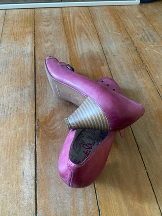 Zapatos rosas tacón mary jane talla 39