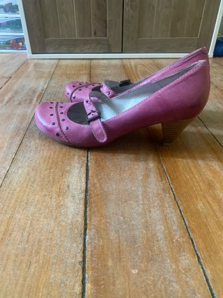 Zapatos rosas tacón mary jane talla 39