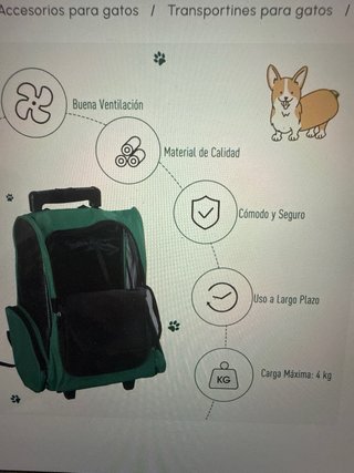 Mochila Transportín Perro Gato 2 en 1