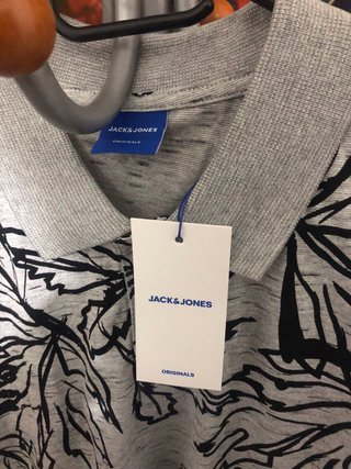 Polo Jack & Jones Talla L Estampado Hojas