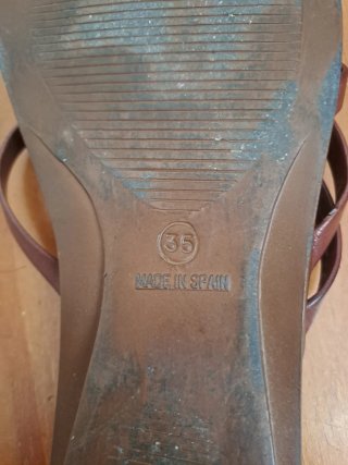 Sandalias Mujer Talla 35 Piel Marrón