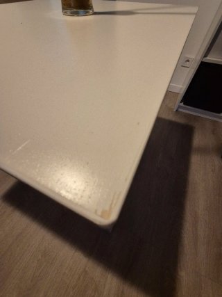 Mesa de comedor extensible blanca