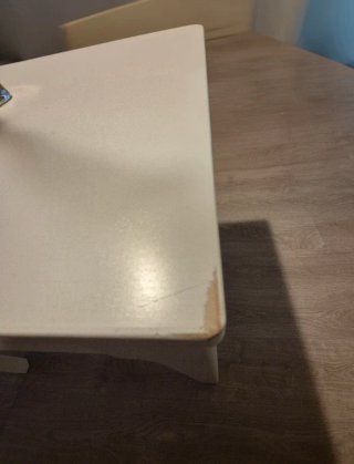 Mesa de comedor extensible blanca