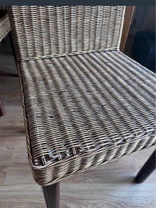 6 Sillas Ratán y Madera