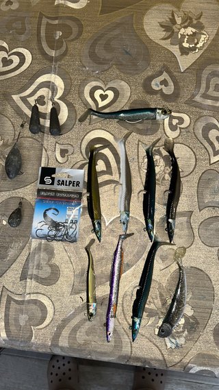 Vinilos de pesca para spinning Anzuelos y plomos