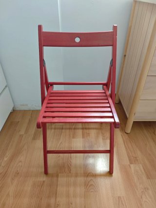 2 Sillas Plegables Terje Ikea Rojas