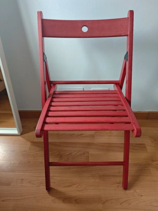 2 Sillas Plegables Terje Ikea Rojas