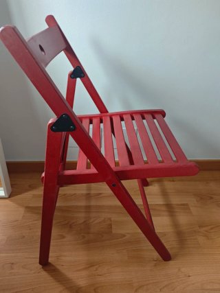 2 Sillas Plegables Terje Ikea Rojas