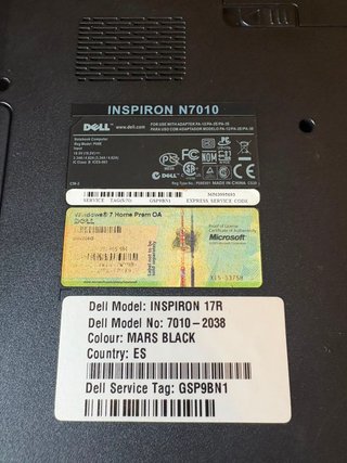 DELL Inspiron N7010 para piezas