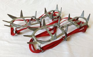 CRAMPONES STUBAI AÑOS 70 ALPINISMO MONTAÑA ARNES