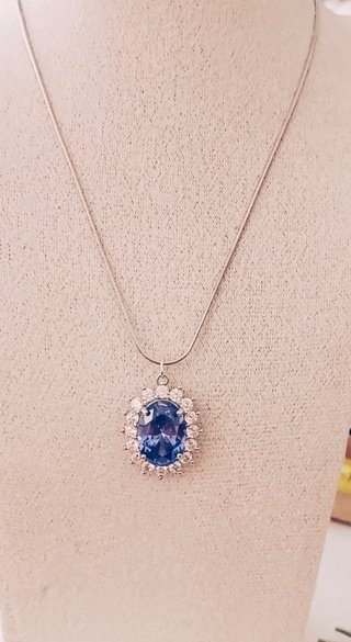 Cadena Oro 9k con Tanzanita Natural