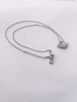 Collar Cisne Swarovski Plata