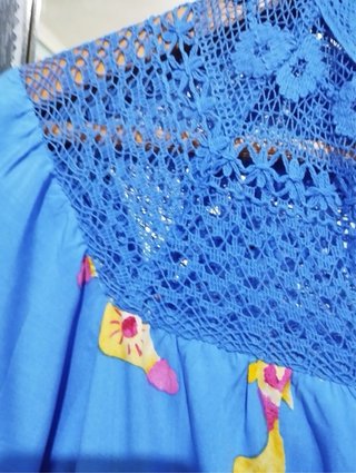Vestido Jaase estampado azul y multicolor