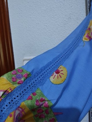 Vestido Jaase estampado azul y multicolor