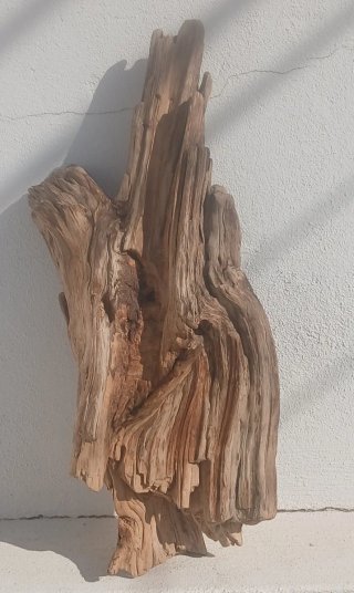 Centro de mesa em madeira / Tronco decorativo