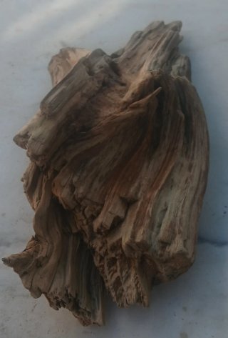 Centro de mesa em madeira / Tronco decorativo