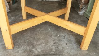 Mesa redonda extensible de madera