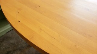 Mesa redonda extensible de madera