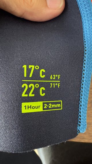 Neopreno infant 17-22°C 2-2mm 8 años (125-132cm)