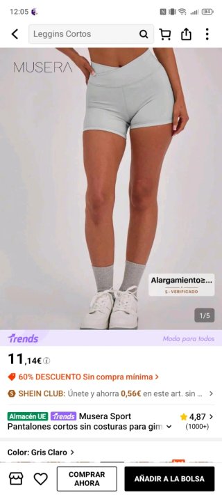 Musera Mallas Cortas Grises